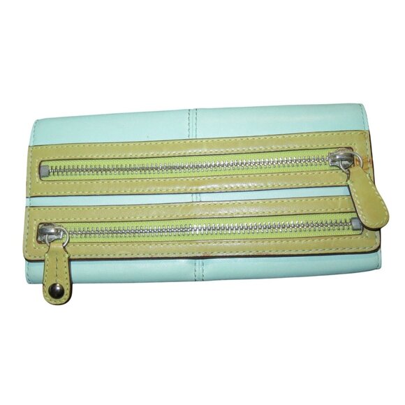 SOLD Coach 2008 Laura & Bonnie Seafoam Green Full Grain Leather Bag & Wallet Set - Picture 16 of 16